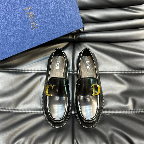 CD EXPLORER C-LETTER LOAFER BLACK CALFSKIN
