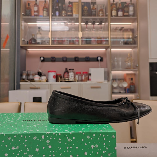 Balen 25 bow ballet flat black sheepskin 184478