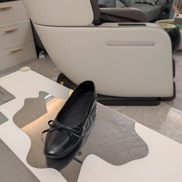 Balen 25 bow ballet flat black sheepskin 184478