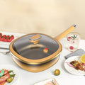 ⏳Time-limited Special⏰12in Titanium Alloy Non-Stick Pot with Lid