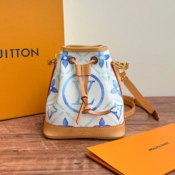 by the pool nano noe 13 lagoon blue monogram canvas