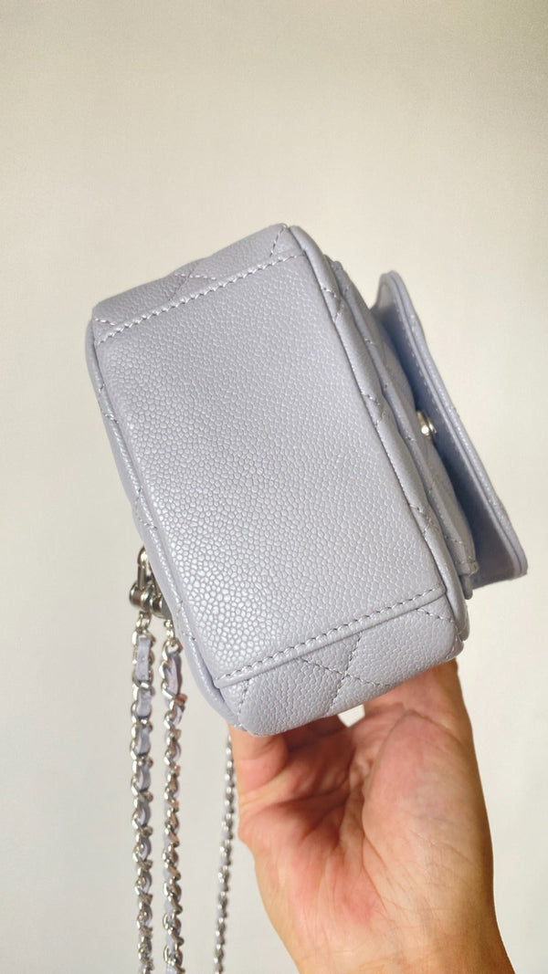 Chanel 25 Backpack 18cm Lilac Caviar Leather